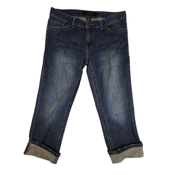 Calvin Klein Women's Size 12 Lean Boot Cut Jeans Medium Blue Cotton Stretch - Picture 1 of 6